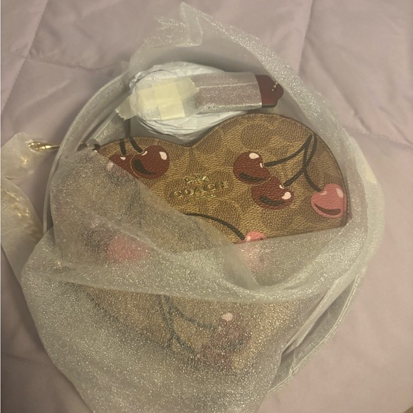 Coach Handbags - Coach Heart-Shaped Bag with Cherry Design
